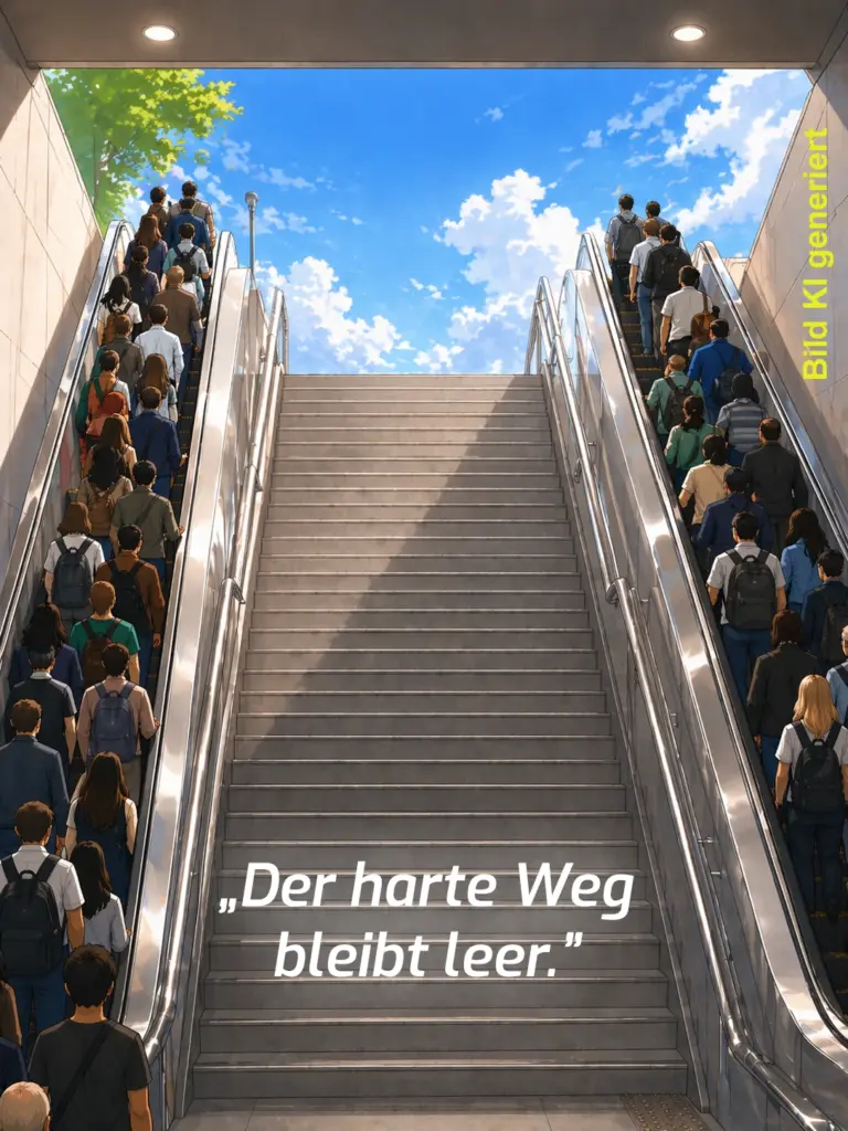 Treppe der Harte Weg bleibt leer Bild